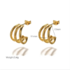 Arete arracada triple - Imagen 3